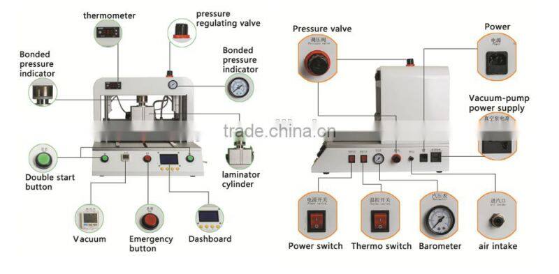 wholesale factory price OCA Laminating Machine edge Vacuum laminator LCD Refurbish repair machine
