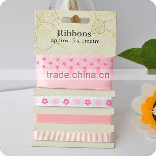 pattern ribbon, grosgrain ribbon , ribbon set , scrapbooking ribbon, ribbon for bowing