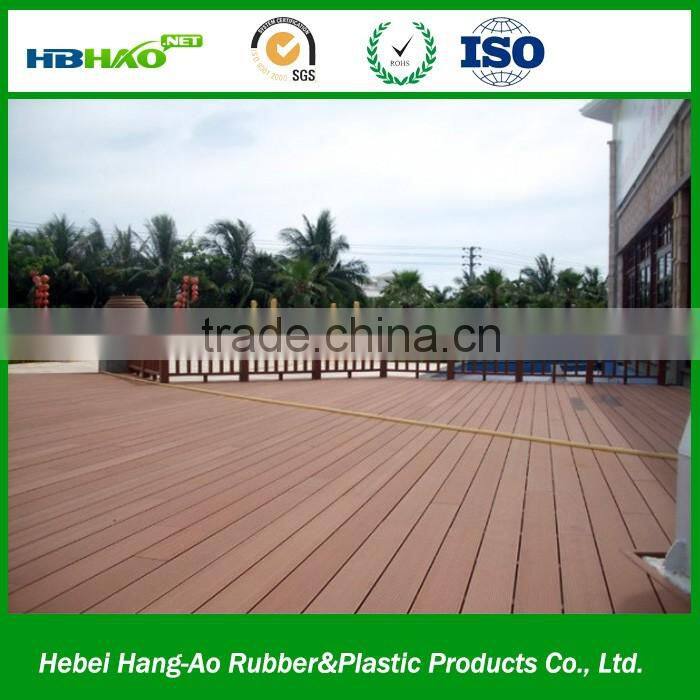 Anhui anti-UV groove outdoor hollow plastic composite wpc decking