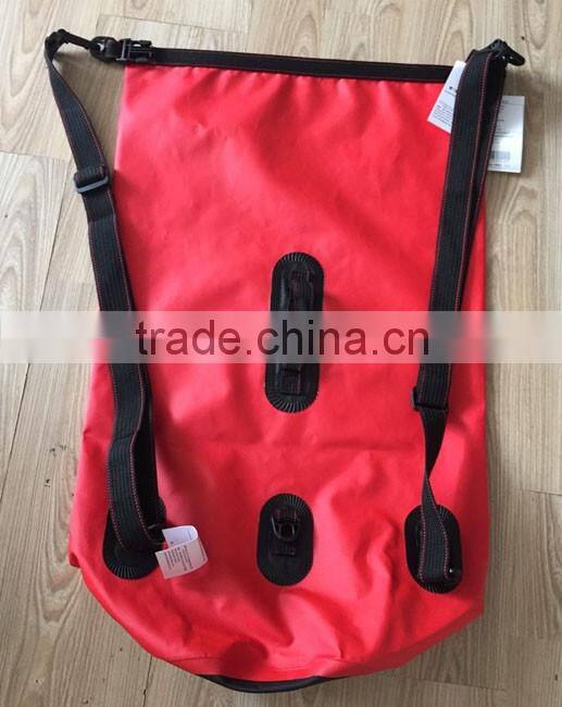 PVC tarpaulin dry backpack trekking bag with double shoulder straps(DYB16-005)