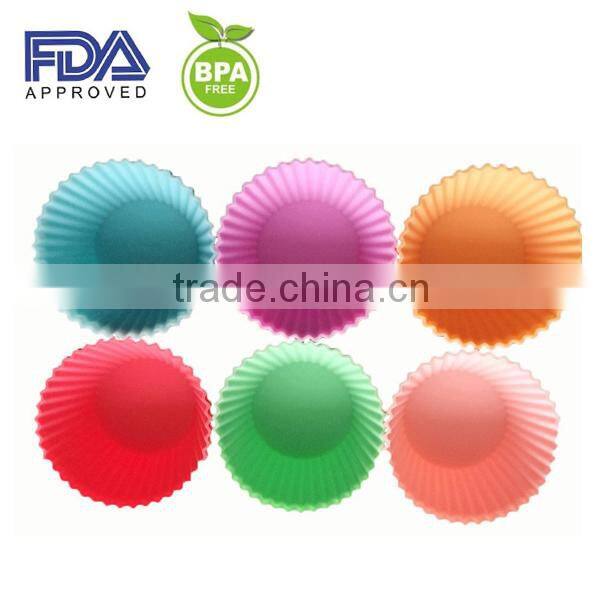 round single silicone muffin baking cups