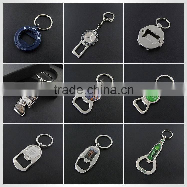 Wholesale popular cheap custom eco-friendly bulk silver bottle opener keychain