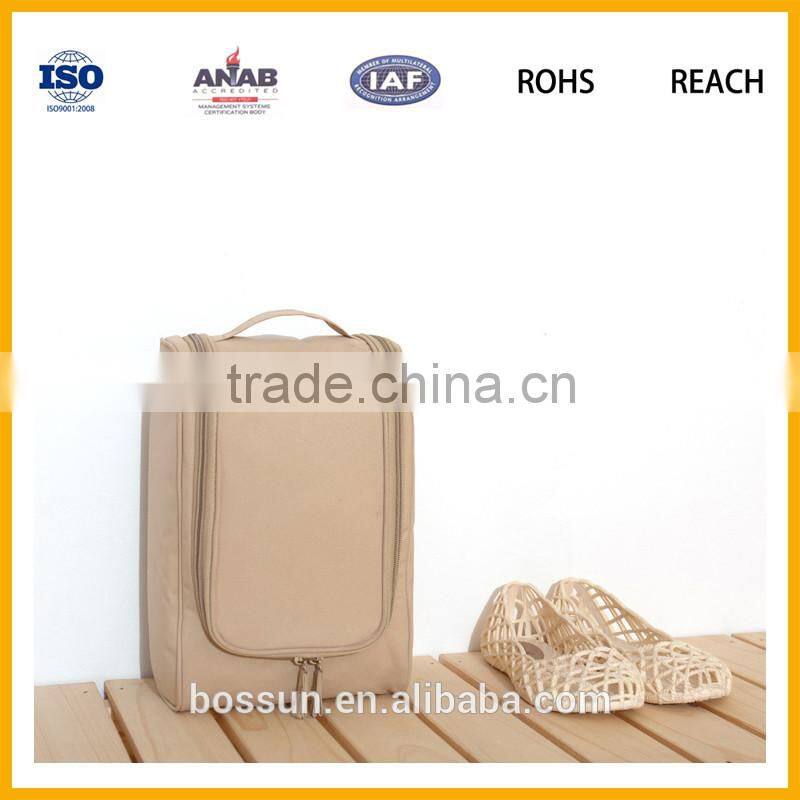 Nylon portable waterproof travel shoe printing Polyester bags
