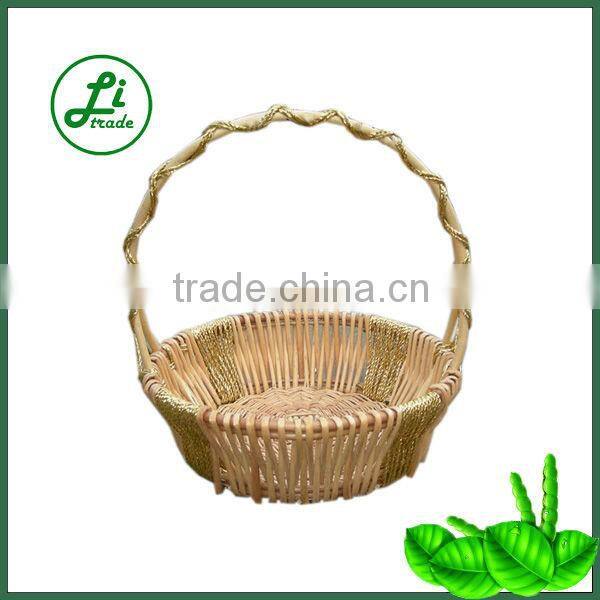 Wine red wicker fruit baskets