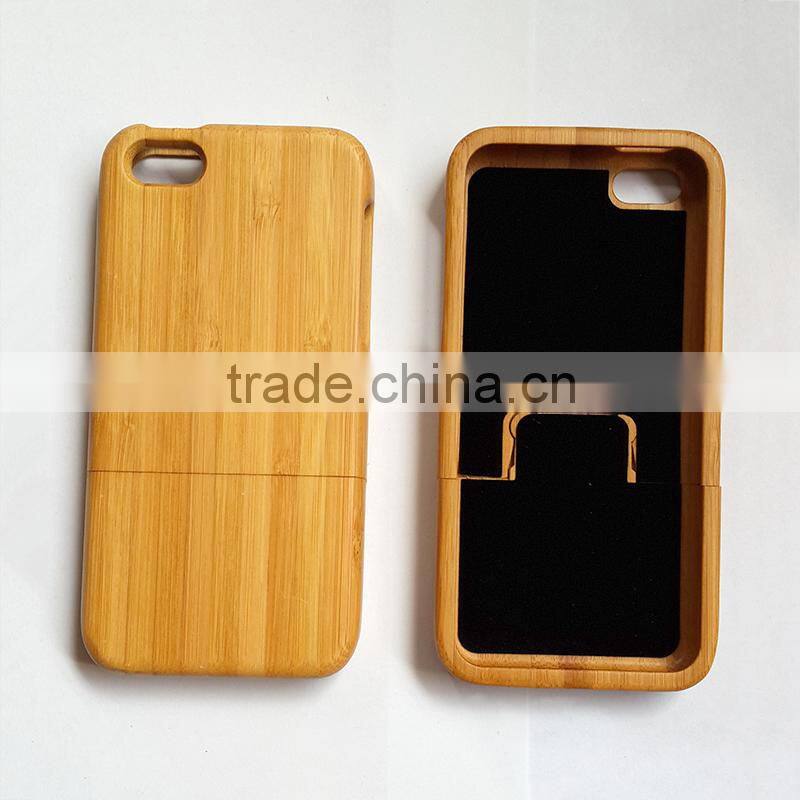 Handmade wood bamboo case for iphone 5c