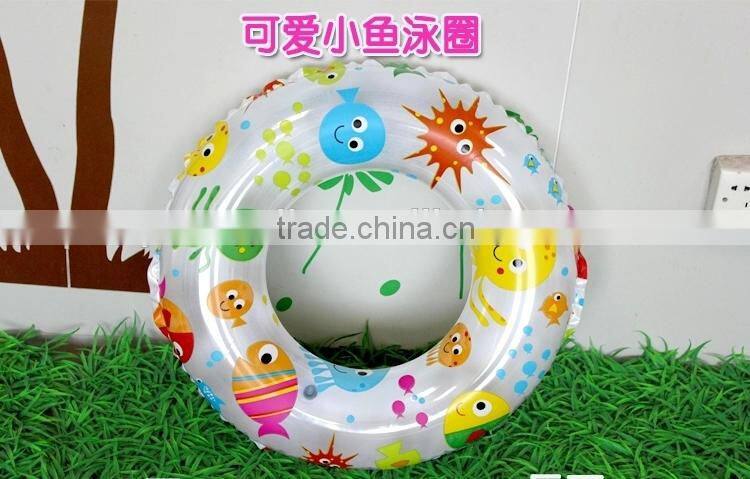 Colorful inflatable PVC swim ring, inflatable donut swimming ring for water sports