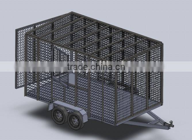Powder coated galvanized Rubbish trailer