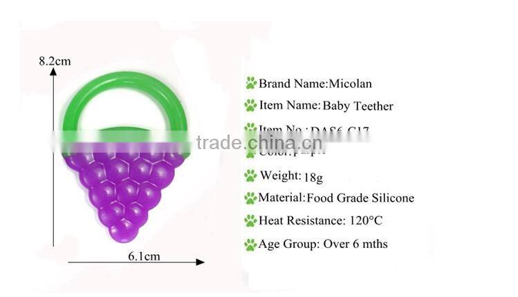 Baby Fruit Teether Teething Toys Chewable Silicone Teethers with Rings