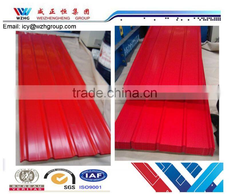2016 popular galvalume corrugated trapezoid roofing sheets, prepainted steel tile, sell to importers/traders