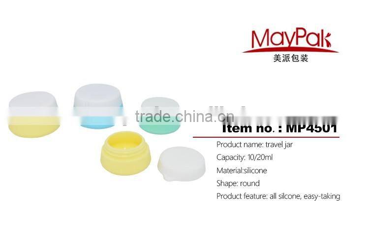 High quality and cute silicone jars travel container