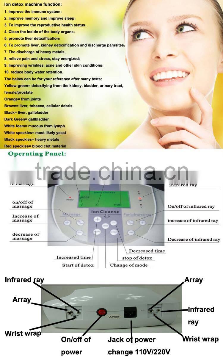 2017 Dual detox foot foot spa machines with therapy massager factory price