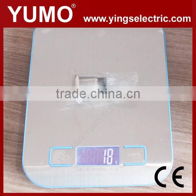 Hot sale LA19AJS ROHS 19mm flat round with dot LED IP65 momentary alternate pin terminal 5A/250VAC no nc push button switch