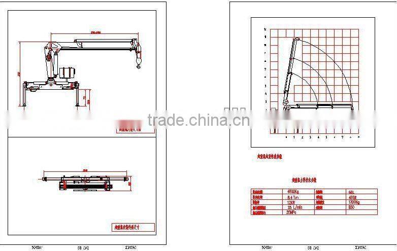 4t truck mounted crane SQ4SA2