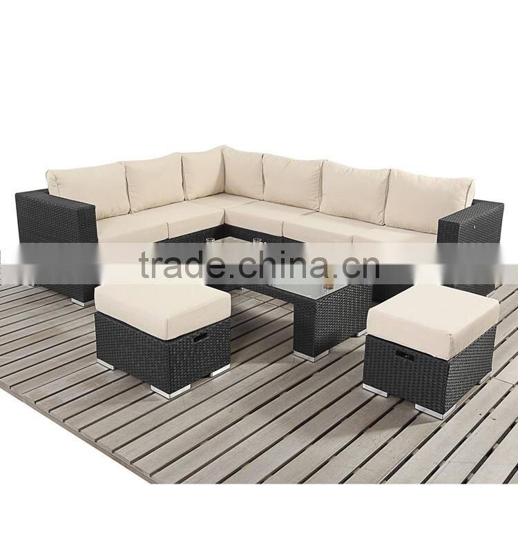 Modern style furniture outdoor PE rattan sofa