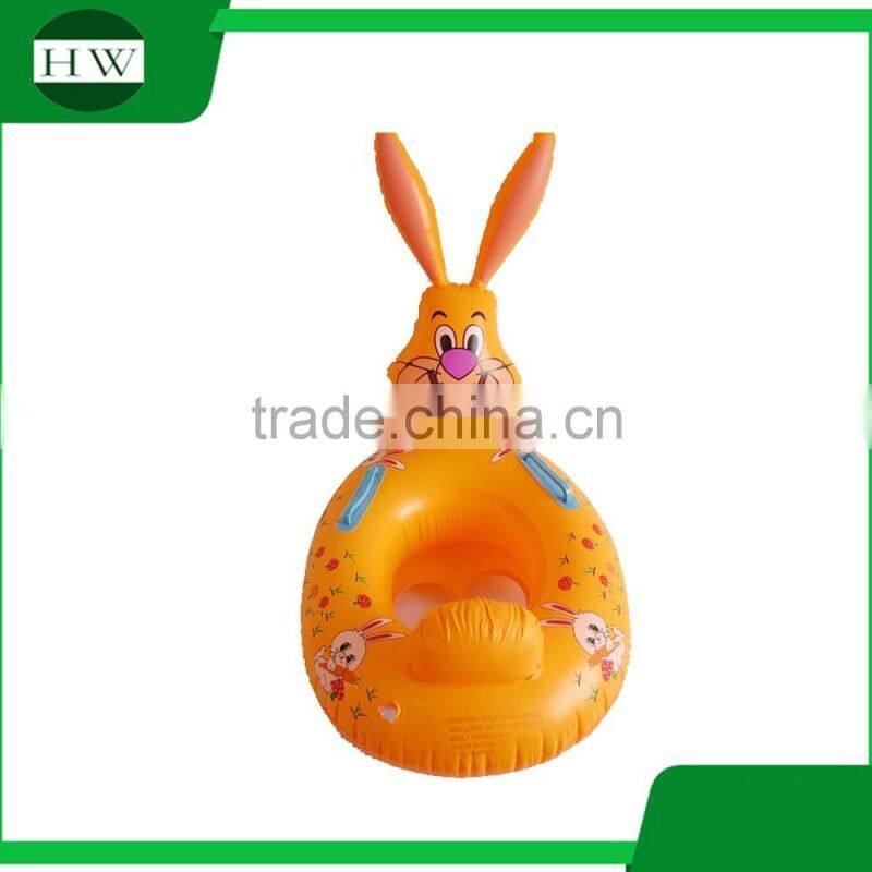custom inflatable animal shaped baby swimming boat/ring