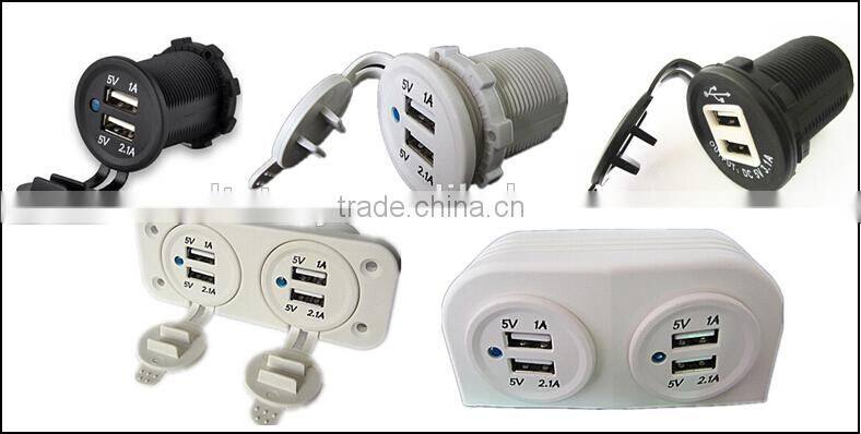 Double USB charger for car