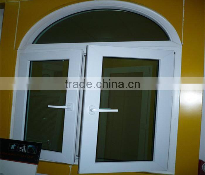 glass casement PVC half moon windows