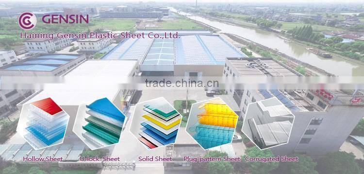 High quality and best price 2100*5800mm 6mm hollow polycarb sheet