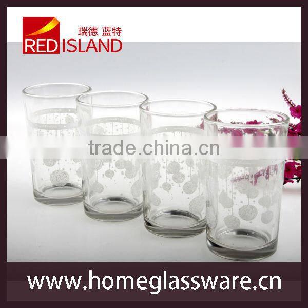 Vintage Set of 6 Libbey red Drinking Glasses Old Fashioned cup