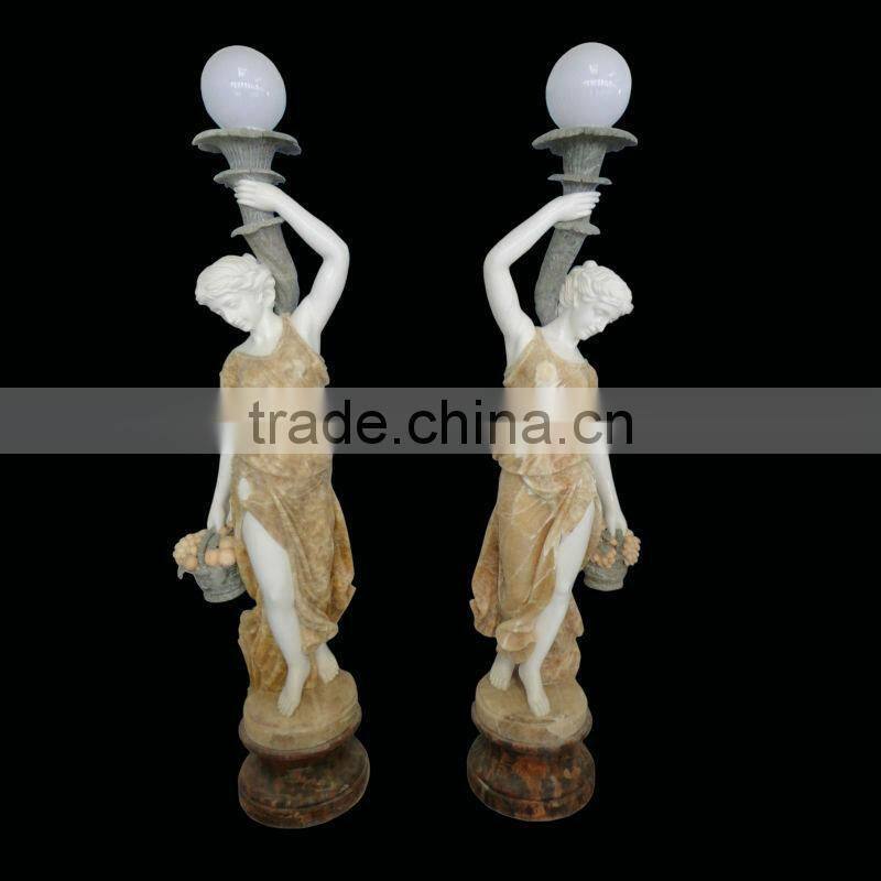 Garden Marble Light Statue Carving
