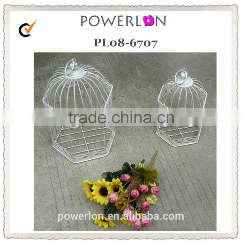Shabby chic decoration set canary bird cage