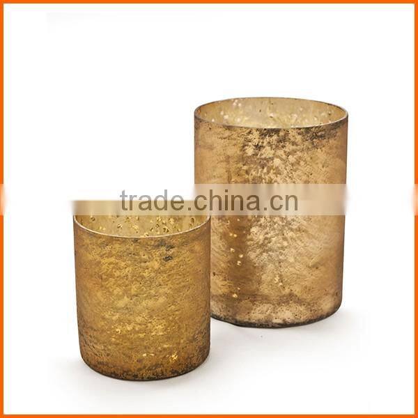 Hot selling beautiful mercury glass candle holder
