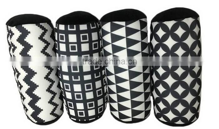 Durable Cylinder Memory Foam Throw Pillow with Black and White