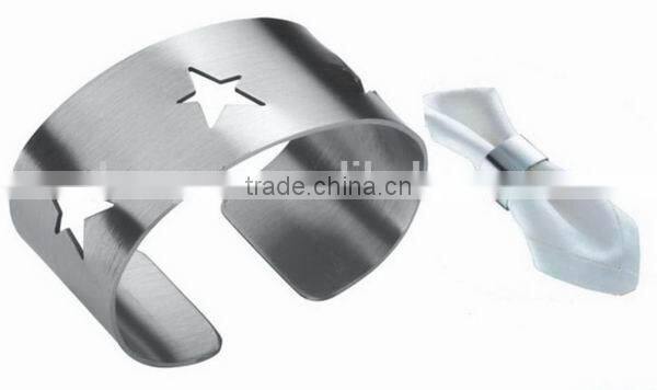 Restaurant Small Square Shape Stainless Steel Napkin Rings