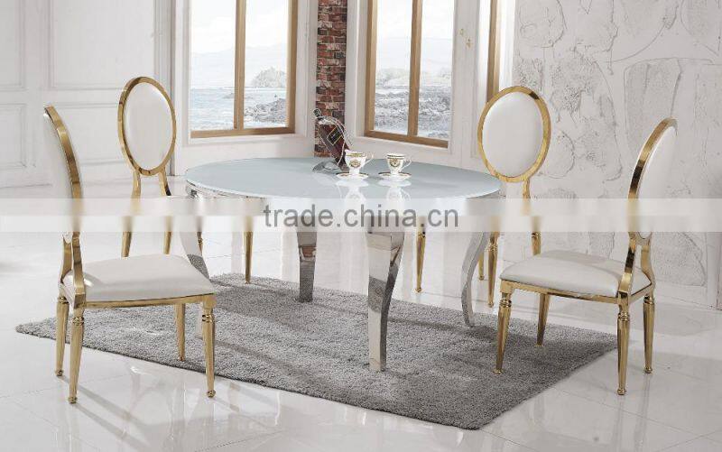TH306-1 Round Stainless Steel Table Modern Dining Room Furniture