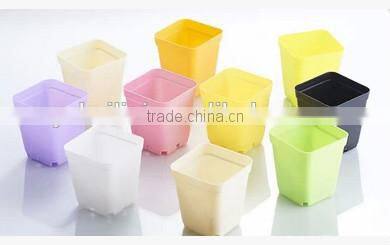Square PP plastic flower pot decorative garden plastic flower pot