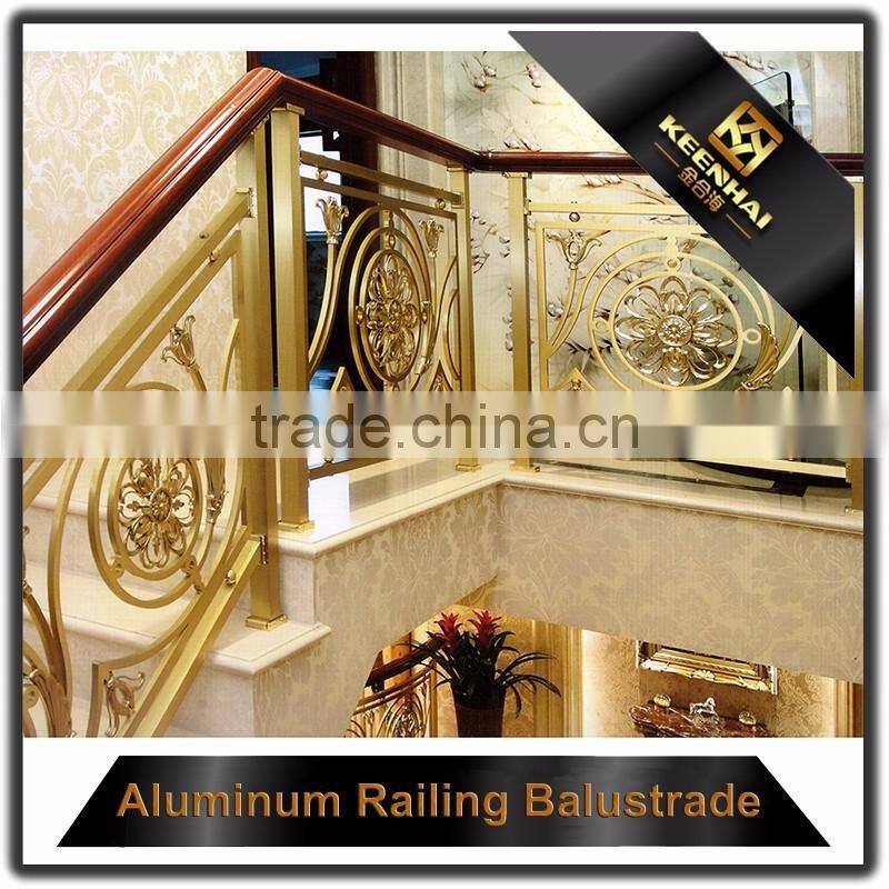 Decoration Aluminum Gold Color Stair Handrail
