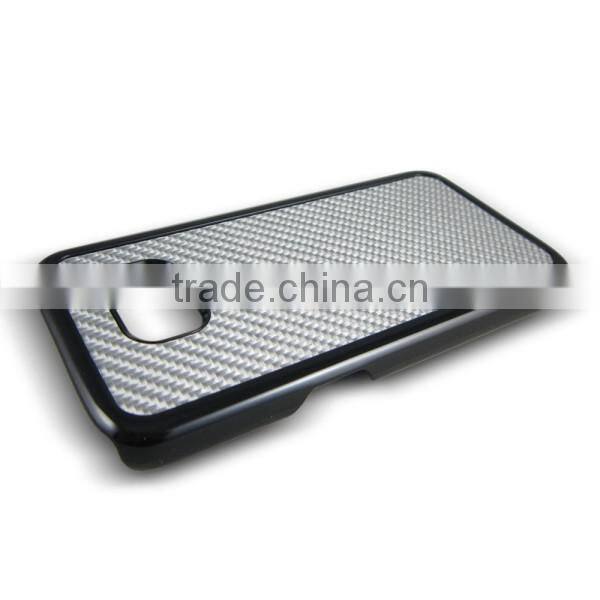 Silver twil carbon fiber case ,shiny carbon fiber phone case for Samsung S7