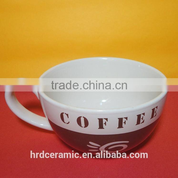 High Quality Promotional Logo Printed Ceramic 540ml venti coffee cup