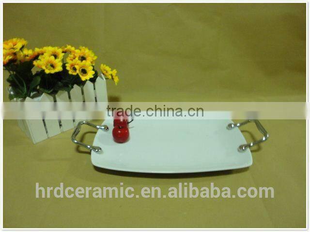 japanese&korean style stock ceramic plate with handle