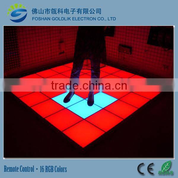 Interactive LED Dance Floor , RGB color change Dancing floor tile for Party