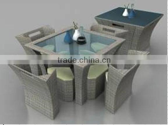 rattan table and chair