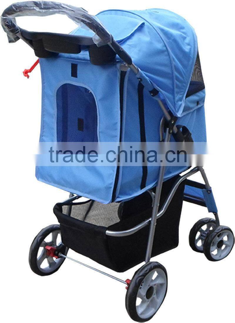 Foldable pet stroller. Pet Travel Stroller Pushchair Pram Jogger Buggy Swivel Wheels. H0116
