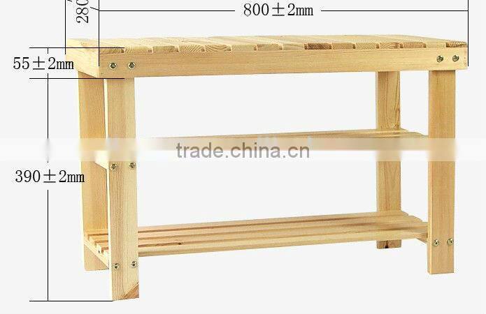 Pine wooden shoes shelf