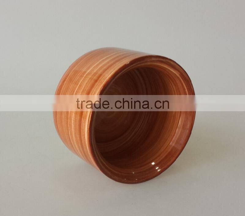 Ceramic handpaint brushed oil burner bowl
