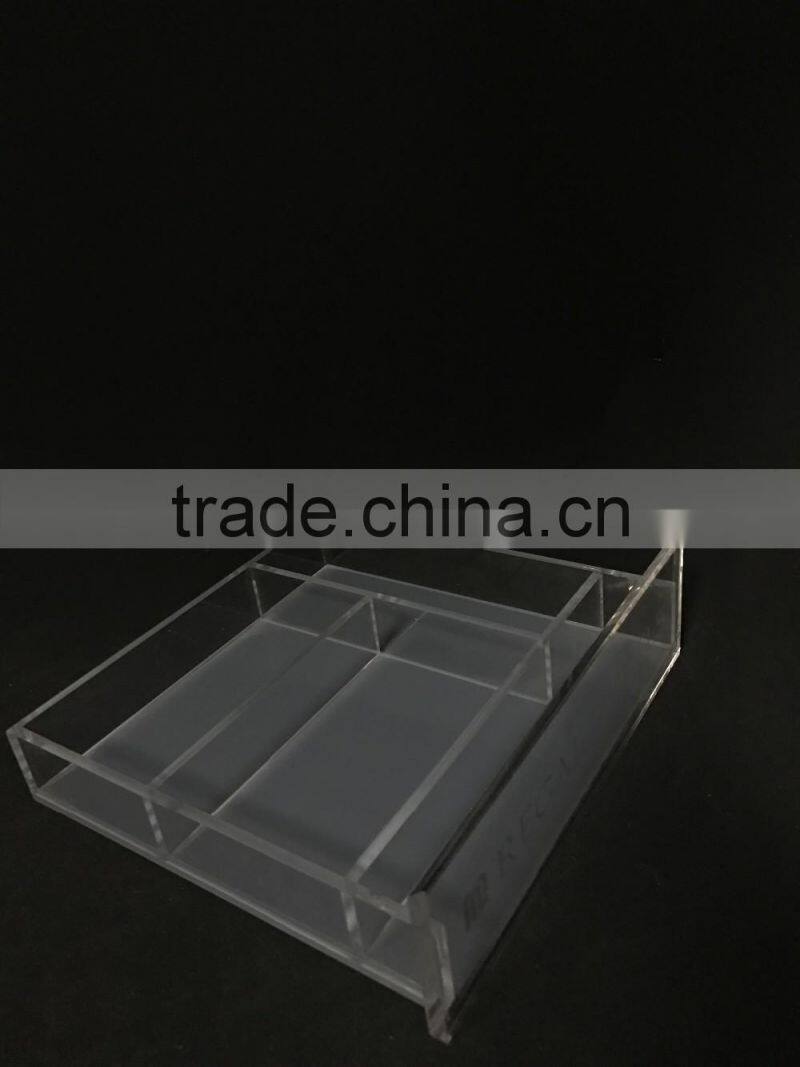 2017 Custom wholesale clear acrylic serving trays