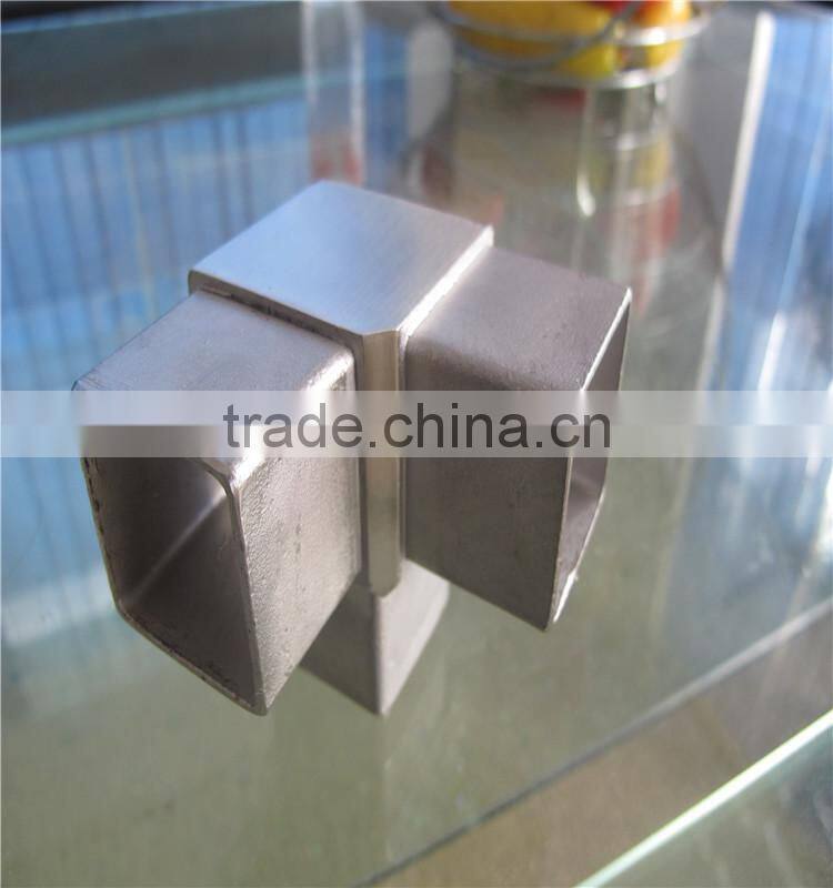Stainless steel pipe connector 3 way square elbow