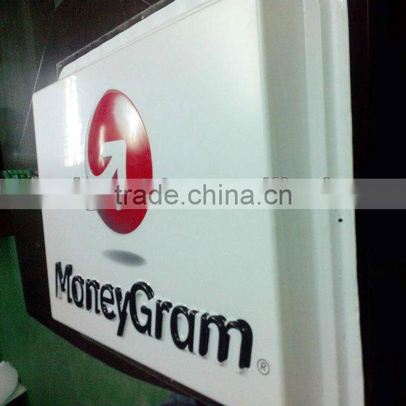 advertising sign box,plastic advertise lamp shade