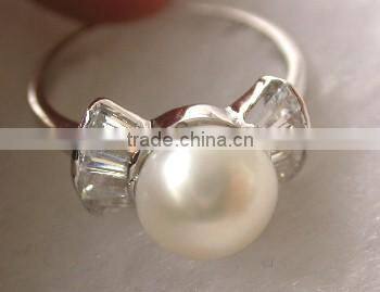 2014 latest fashion round pearl Tahitian Pearl Ring