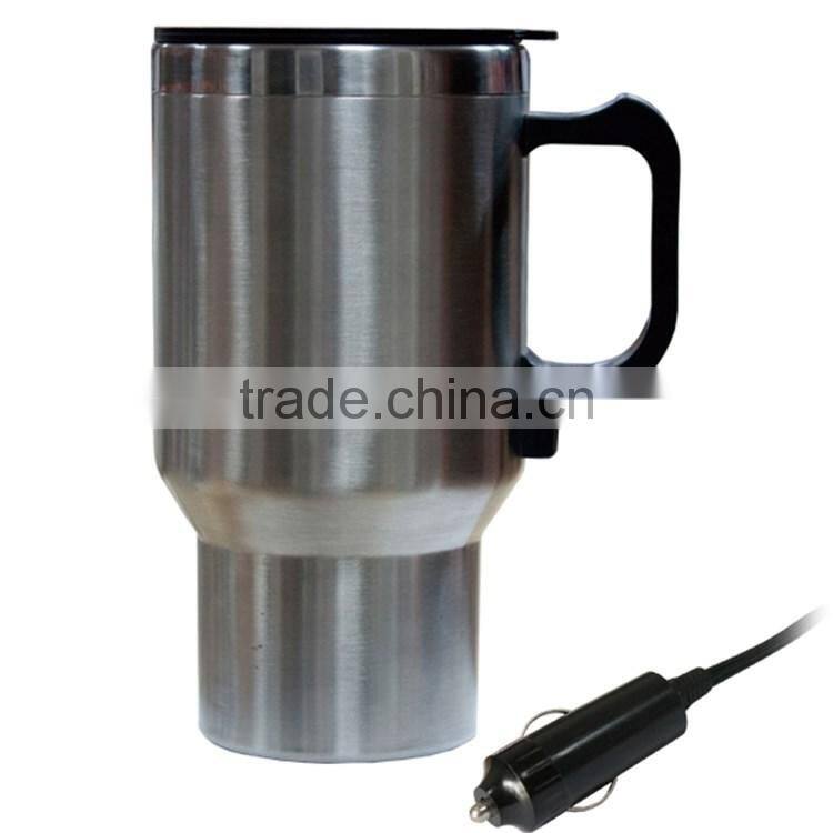 12V car electric heat kettle car water warmer 450ml travel mug
