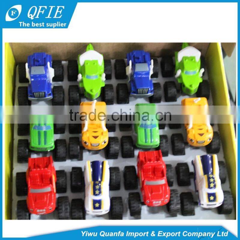 Hot selling cheap mini plastic engineering pull back car toy for gashapon