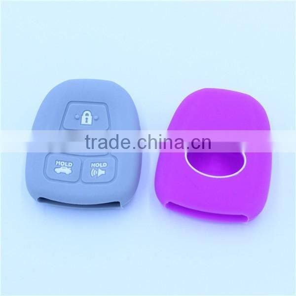 high quality 4 buttons silicone rubber car key shells for toyota