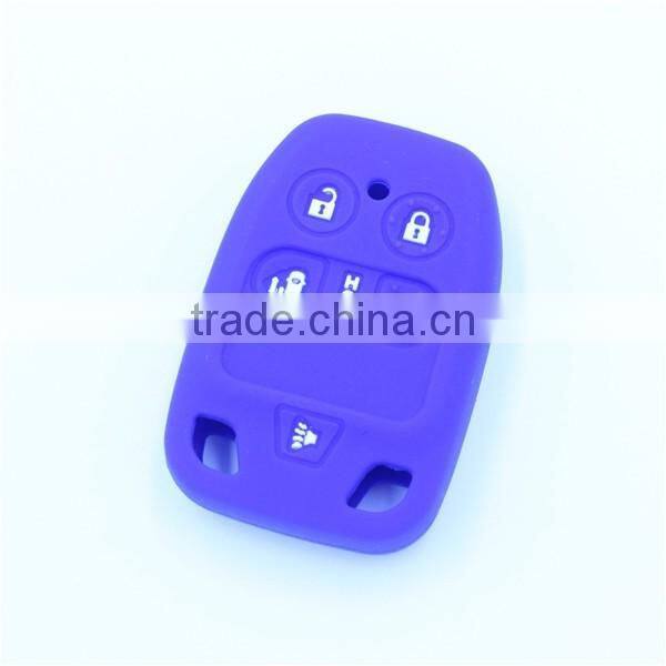 5 buttons silicone car key case for honda