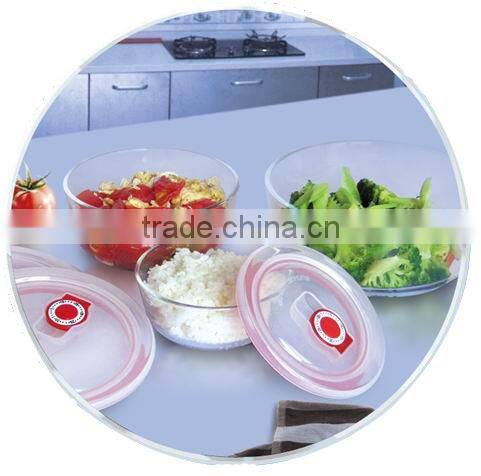 Square Glass Food Container with Smile Design Lock Lid