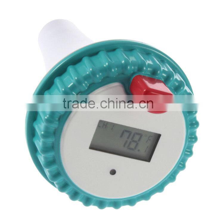 Wireless Digital Swimming Pool SPA Floating Water Temperature Thermometer with 3 Channels/Time Alarm/Calendar