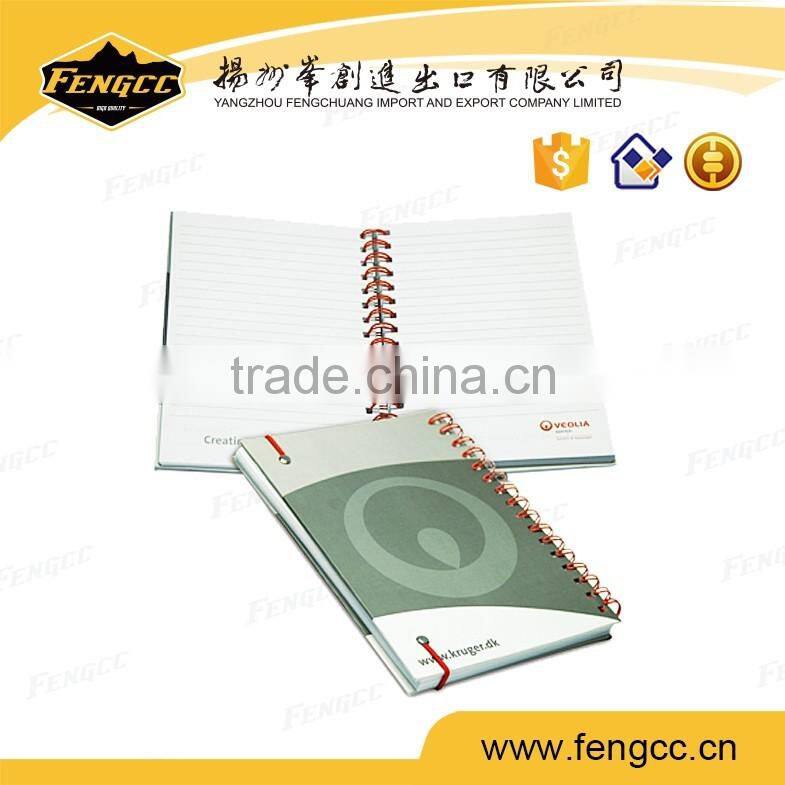 High fashion cheap 3 folded sticky wirebound /pp spiral notebook with cardboard cover for school